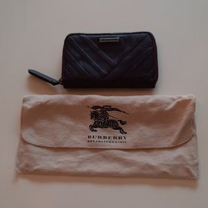 Burberry dark brown small wallet with dust bag